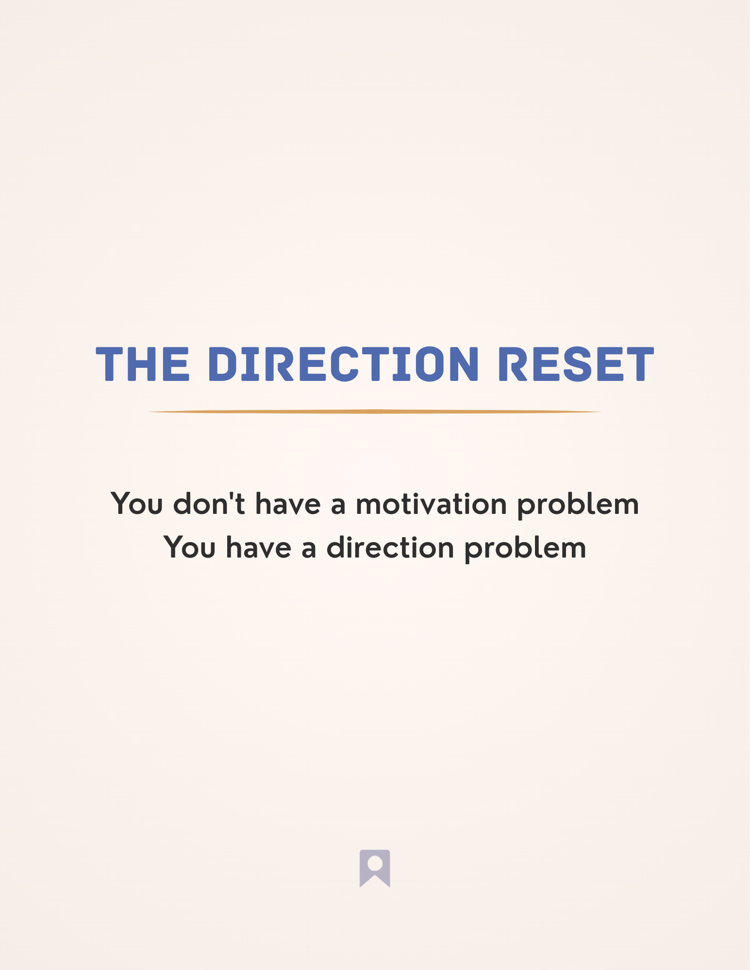 The Direction Reset PDF cover